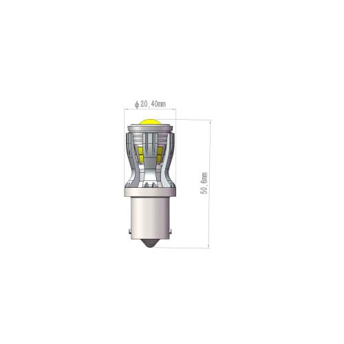Bec 2 faze BAY15D T.V. P21/5W 14SMD 2835 12V CANBUS nonpolar 280 lumen Lumina alba Cod: SPTA3-1157-W 2