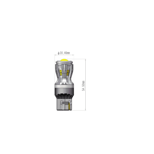 Bec o faza T20 7440 W21W 14SMD 2835 12V CANBUS nonpolar 280 lumen/ Lumina alba Cod: SPTA3-7440-W 3