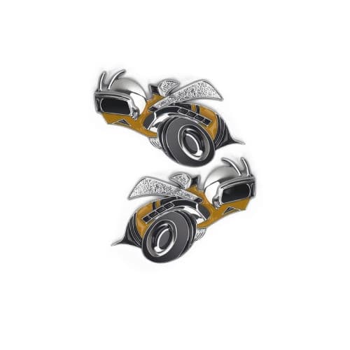 Ornament metalic auto Albina cromat 11.5x6 cm Cod: JST-02 2