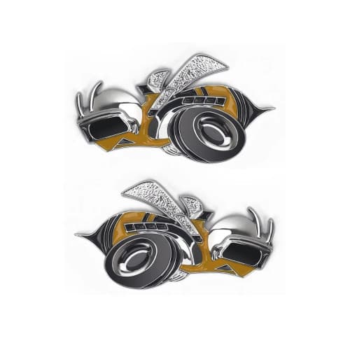 Ornament metalic auto Albina cromat 11.5x6 cm Cod: JST-02 3