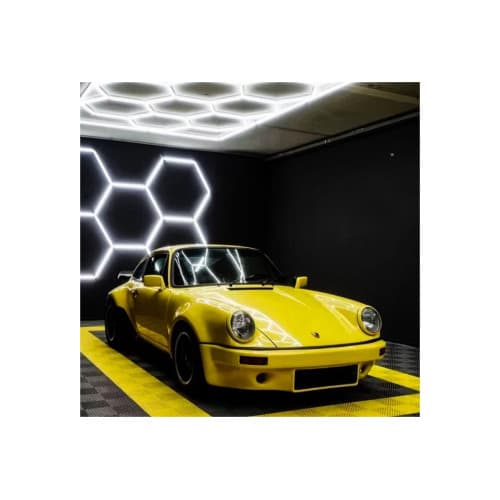 Set lumini LED hexagonale 168W 6000K alb rece pentru tavan atelier sau garaj Cod: HEX3 3