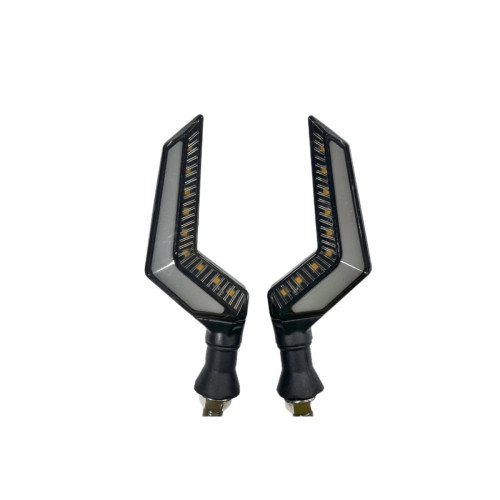 Semnalizare moto 12V cu funtie de lumina de zi alba si semnalizare  galbena  Cod: FS-1214