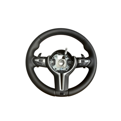 Volan sport piele  compatibil cu modelele BMW Seria 1 E87 Seria 3 E90, E91, E92,E93 X1 E84 X5 E70,E53 X6  E71 Z4 E89   Cod: OCH-12