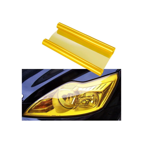 Folie protectie faruri/stopuri material TPH Galbena cu functie de regenerare  60x60cm  Cod: LM-TPH06
