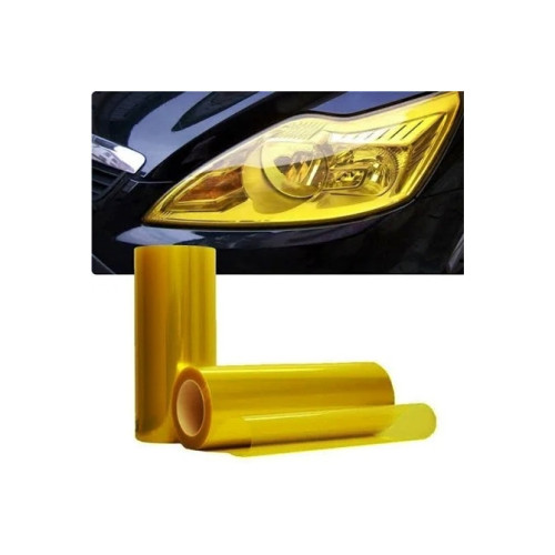 Rola folie protectie faruri/stopuri material TPH Galbena PREMIUM cu functie de regenerare  0,6x10m  Cod: LM-TPH06