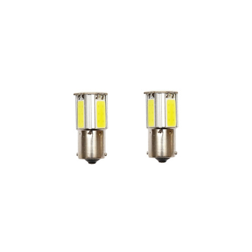 Set 2 becuri LED SMD 12V BAU15S 0,10A lumina rece  Cod: BK80043