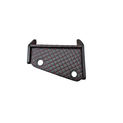 Masa de bord cu 2 suporti pentru pahare ,piele ecologica culoare Negru cusatura Rosie  compatibila Iveco 2001-2006
