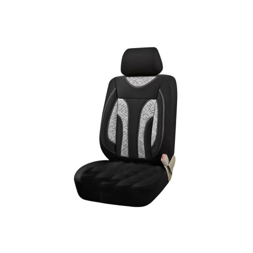 Huse scaun auto universale pentru fata  culoare Negru cu Negru si insertii Gri 1+1  Cod: HNG1+1A