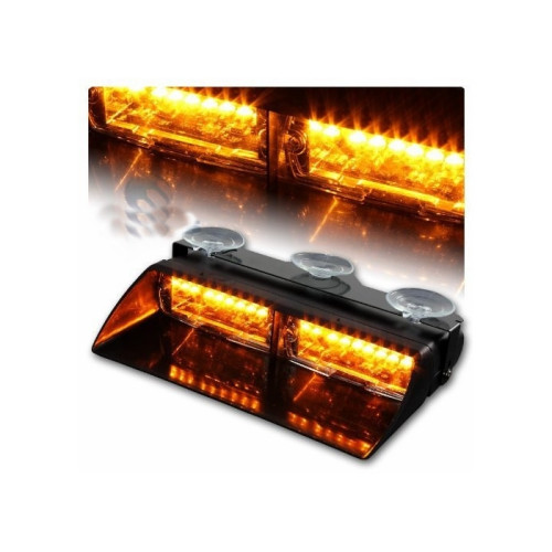 Lampa LED 48W stroboscopica pentru parbriz profesionala culoare Portocalie Cod: S2