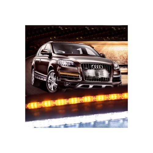 Banda DRL 50cm cu functie de semnalizare dinamica waterproof  Cod: YEL04-50cm