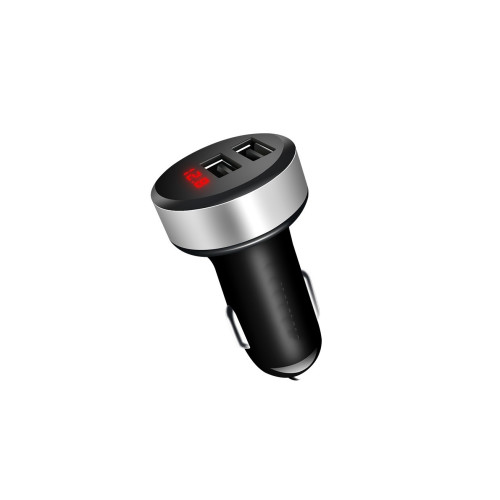 Incarcator pentru telefon cu 2 porturi USB 4,8A si voltmetru Cod: PG236