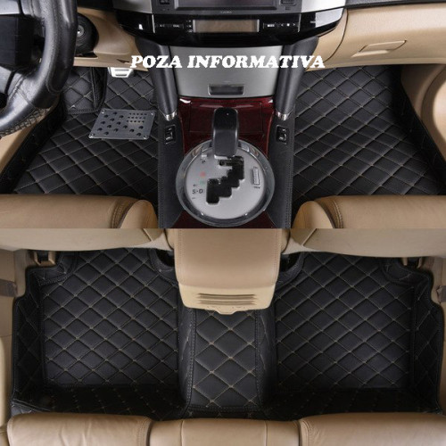 Covorase auto LUX PIELE 5D VW Sharan 2012-> ( 5D-035 cusatura bej )