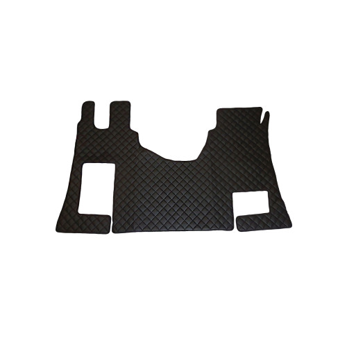 Covor auto imitatie piele dedicat Camion Mercedes Actros MP4 ,podea plată ,Cutie automata Negru/Rosu Cod: ART0078