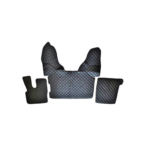 Covor auto imitatie piele dedicat Camion DAF XF 106 cutie automata  Negru/Rosu Cod:LUX-533