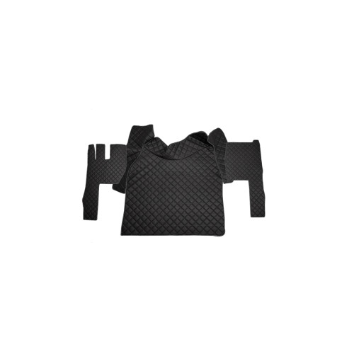 Covor auto imitatie piele dedicat Camion Volvo FH3 2002 - 2012 cutie automata  Negru/Rosu Cod:LUX-953