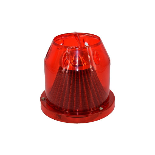 Filtru aer tuning universal cu carcasa rosie