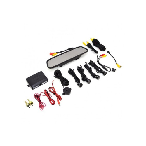 Sistem senzori+camera marsarier cu display oglinda 4,3" Cod: JCS-041 12V
