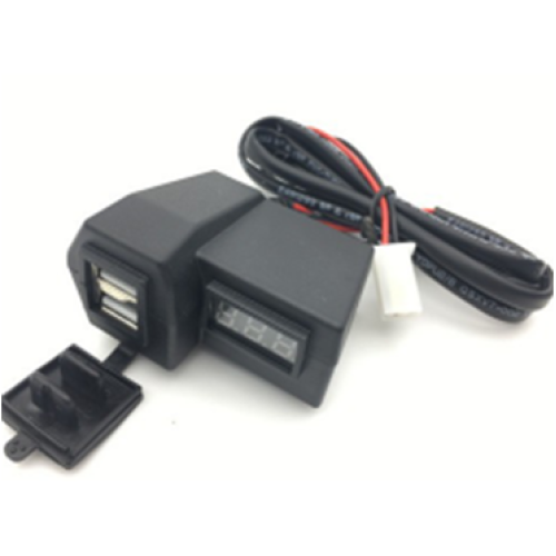 Mufa USB + voltmetru moto Cod:052202