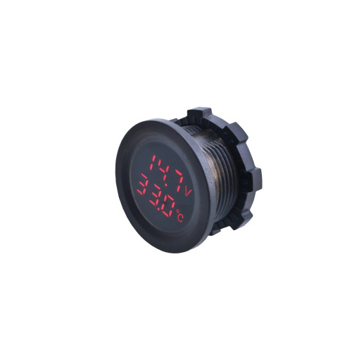 Voltmetru cu termometru 12-24V  Cod: DS4052