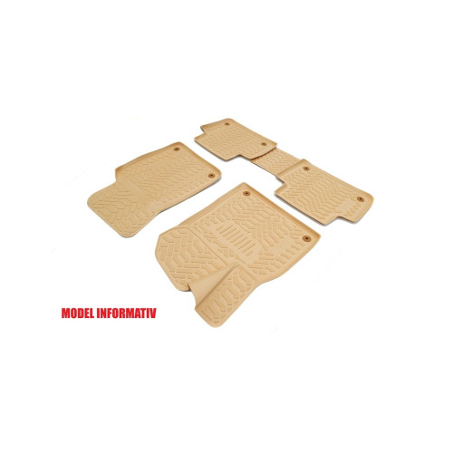 Covoare cauciuc tavita Bej compatibile BMW X5 E53 1999–2006 Cod: 3D 62403B A10