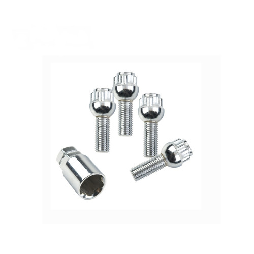 Set prezoane antifurt M12x1.5 con rotund cu cheie pentru jante