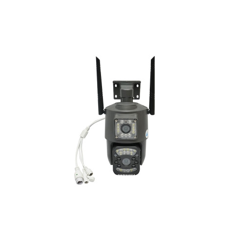 Camera de supraveghere lentila duala 8MP, P2P WIFI 4G 1080P, PTZ cu senzor de miscare, detectie umana si aplicatie V380 Pro Cod: DISMN57