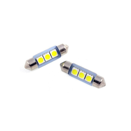 Bec sofit tip siguranta 31mm 3SMD 5050 12V  fara functie Canbus   100lumen   Lumina alba Cod: HH034