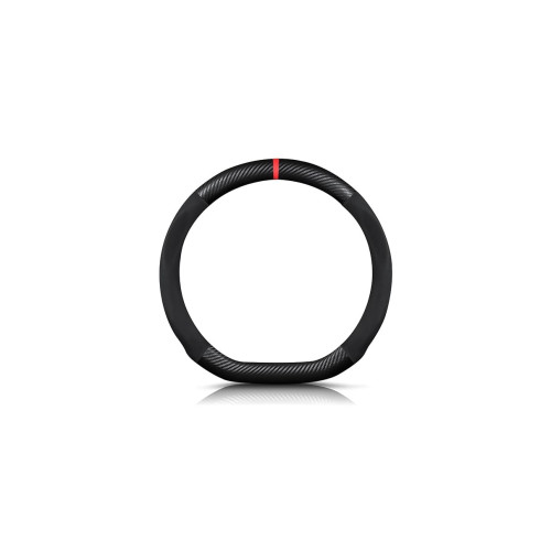 Husa volan sport tesit imitatie piele si carbon, marime M Cod: FX97