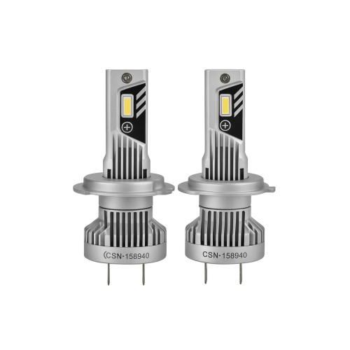 Set 2 becuri LED B01 H7 6000K pentru faruri auto, dimensiune apropiata de becul H7 standard