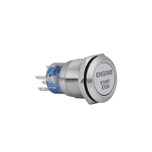 Buton cu Led din aluminiu 12V , 19mm Cod: TLB241