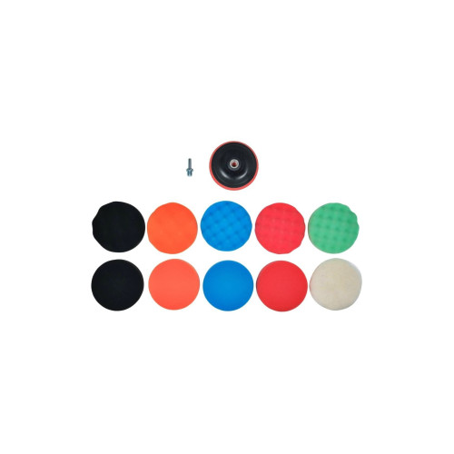 Set 12 bureti polisat auto 125mm M14 cu adaptor Cod: 47931