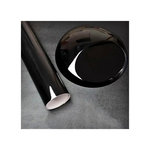 Folie auto autocolant PVC negru lucios 1.52m x 1m cu tehnologie eliminare bule Cod: KM9031