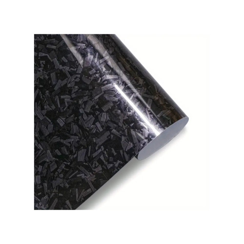 Folie auto autocolant Pet Premium carbon forjat lucios 1.52m x 1m cu tehnologie eliminare bule Cod: PET10160