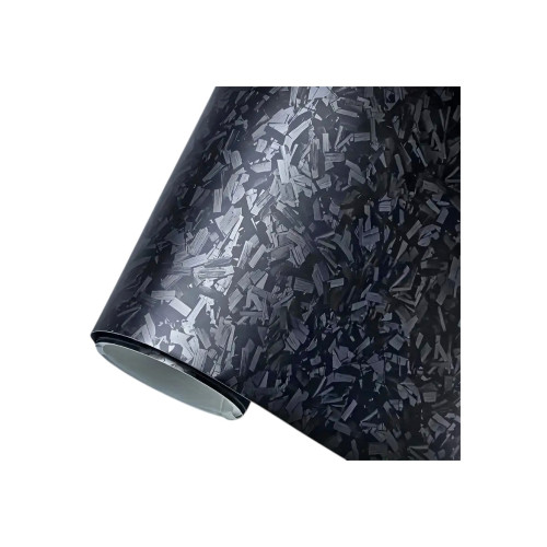 Folie auto autocolant Pet Premium carbon forjat mat 1.52m x 1m cu tehnologie eliminare bule Cod: PET10163