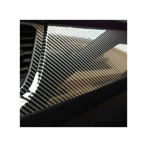 Rola folie auto autocolant Pet Premium carbon negru 1.52m x 18m cu tehnologie eliminare bule Cod: PET10085