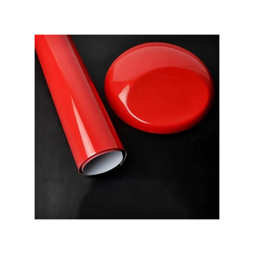 Folie auto autocolant PVC rosu lucios 1.52m x 1m cu tehnologie eliminare bule Cod: 9217