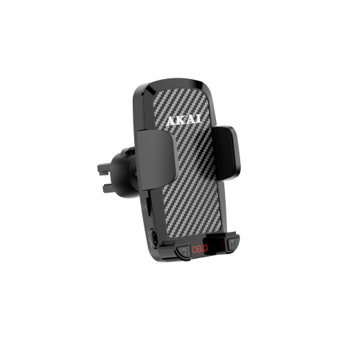 Suport telefon cu functie de transmitator FM incarcator si functie de blueooth AKAI Cod: FMT-C14BT