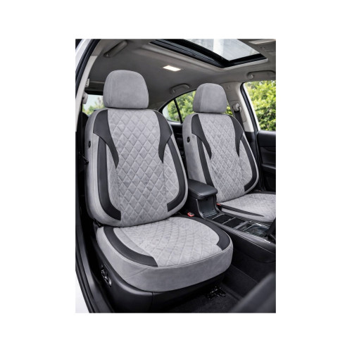 Huse scaune auto universale fractionate XL Premium compatibile SUV si Limuzine gri negru Cod: HNG2504-5
