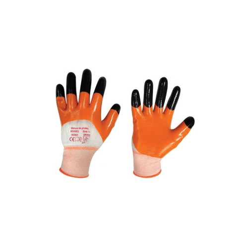 Manusi de lucru cauciucate negru-portocaliu marimea 10 Breckner Germany Cod: BK90003