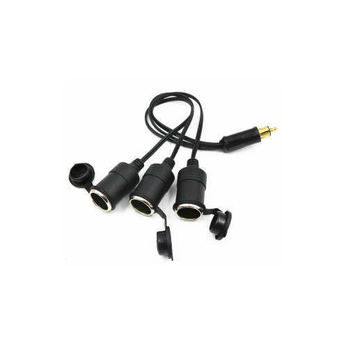 Adaptor cu cablu priza bricheta DIN la Standard cu 3 capete Max AMP: 12V20A / 24V10A Cod: MC021