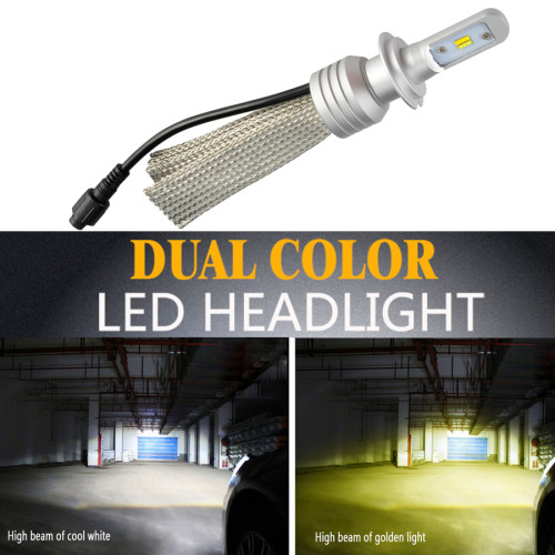 Bec LED L11 culoare duala H4 - DOUA FAZE