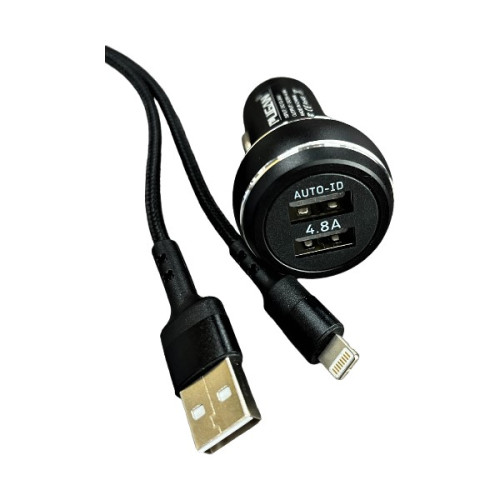 Incarcator auto 4.8A cu cablu tip lightning 12-24V Cod: PG-260I PREMIUM