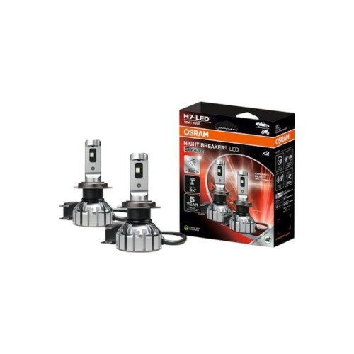 Set 2 becuri Osram Night Breaker LED Smart H7 +330% Omologat RAR 16W 6000K 1550 Lumeni Cod: 64210DWNBSM-2HB