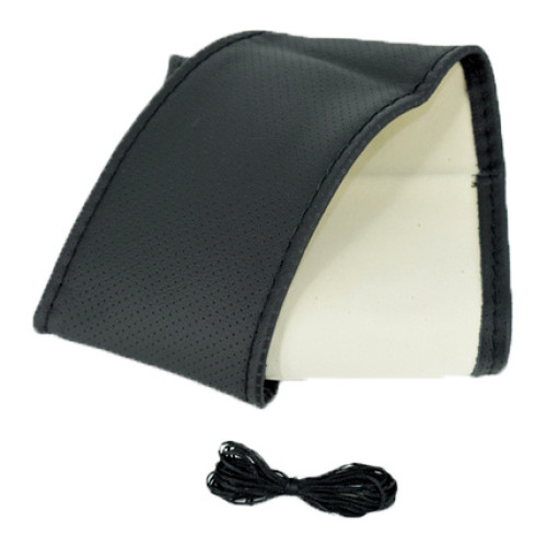 ​Husa volan imitatie piele  K95LUX extra lata 12.5cm marimea XXL cu ac si ata culoare negru