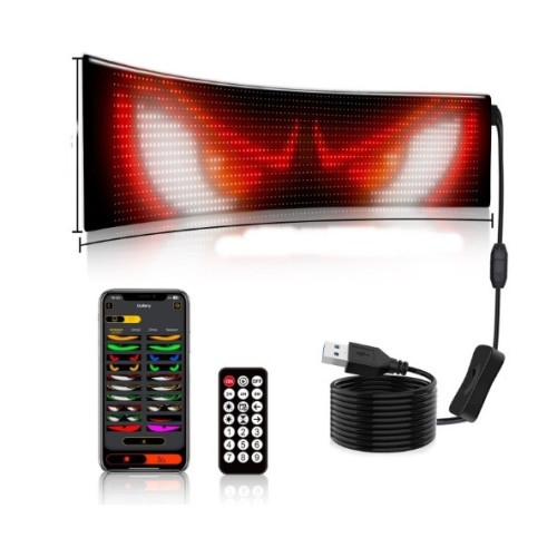 Afisaj LED programabil Eyes Devil, control Bluetooth si telecomanda, USB 5V, 102x348mm Cod: FST-EY2064