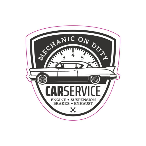 Abtibild TAG RETRO CAR SERVICE Cod: TAG 016 / T2