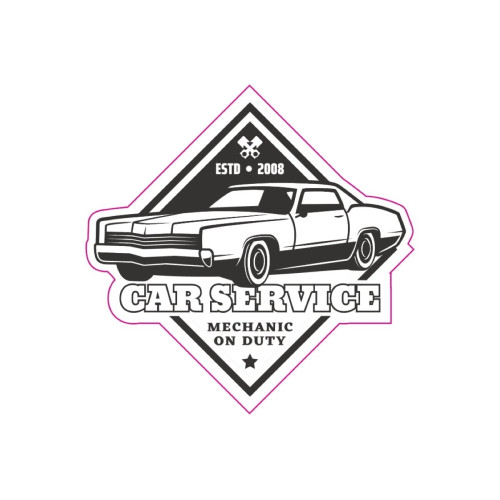 Abtibild "RETRO CAR SERVICE"  Cod:TAG 011 / T2