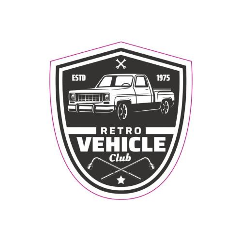 Abtibild "RETRO VEHICLE CLUB" Cod: TAG 012 / T2