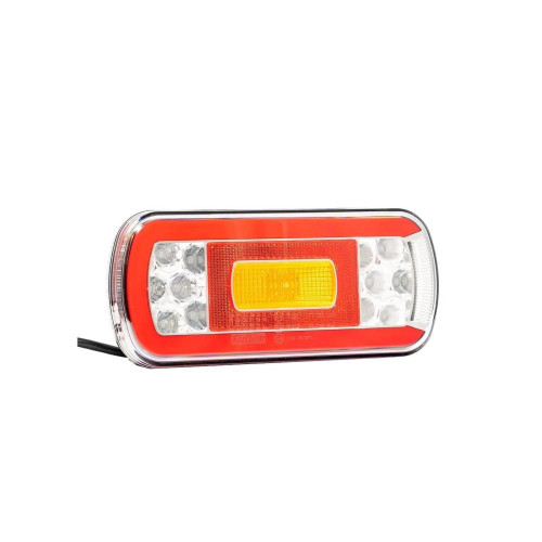 Lampa spate 220x100, 6 functii, cu ceata si numar, LED, Fristom Cod: FT-130PM