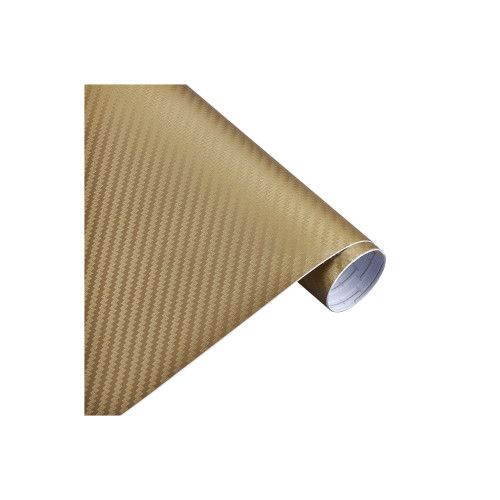 Folie carbon 3D culoare aurie latime 1.27mx1m